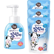 [Aekyung] Soft Cow Hand Wash White Milk Fragrance Container 300ml+Refill 250mlX3