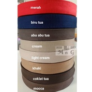 1m Webbing katun 3.8 tebal 2mm
