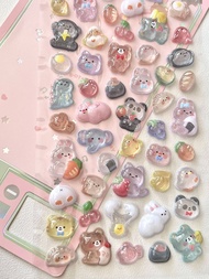 Ohaya | สติกเกอร์นูนคริสตัล3d อุปกรณ์แต่งเล็บของขวัญโทรศัพท์มือถือสติกเกอร์สามมิติสติกเกอร์วัสดุคู่ม