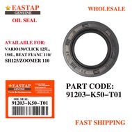 OIL SEAL (Torque drive shaft) CLICK 125i,150i, Beat Fi 91203-K50-T01-EASTAP