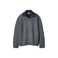 UNIQLO X JW Anderson JW Anderson Knitwear Mens Asphalt Gray Lapel Moderate Cardigan 471993-07