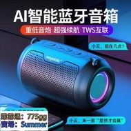 炫彩TWS串聯藍芽喇叭 藍芽5.0 支援256G 小鋼炮重低音藍芽音響 LED彩燈 立體聲 喇叭 藍牙喇叭