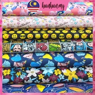 Kain Canvas Cotton Canvas Fabric Heavy Cotton Cartoon Flower Abstract Hero Princess Assorted Banyak Corak 80000Z