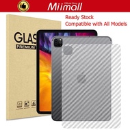 Miimall iPad Gen8 10.2 /12.9/11 2021/10/5 /Pro 9.7 /Mini 4 5 6 /Air 4 2 3/iPad ใหม่2018คาร์บอนไฟเบอร์กลับฟิล์มป้องกันหน้าจอหรูหรา