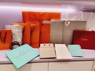 名牌紙袋 Luxury Brand Paper Bag（ Hermes, Rolex, Bvlgari, Dior, Tiffany, Van Cleef, Fortnum &amp; Mason, N.Peal) Luxury