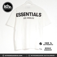 Kaos ESSENTIALS LOS ANGELES REFLECTIVE WHITE Tshirt 100% ORIGINAL
