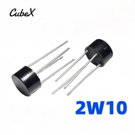20/10Pcs 2W10 Bridge Rectifier 2A 1000V High-Power Rectifier Bridge DIP-4 Round Rectifier Bridge