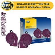 Hella Ruby Twin Tone Horn Set 110dB 400Hz / 500Hz - 12v Car and Motorcycle Horn Authentic