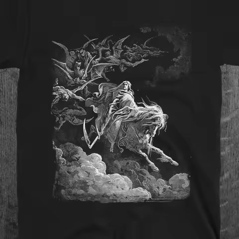Best Selling Doré's Death Vision T-Shirt | The Grim Reaper's Gaze | Art History | The Vision of Deat