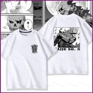 HT Kaiju No 8 Kafka Hibino Cosplay cloth 3D summer T-shirt Anime Short Sleeve Top HT