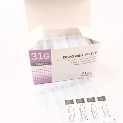 100pcs Painless small meso needle painless beauty ultrafine 32G * , 31G * 30G *syringes Korean Needl