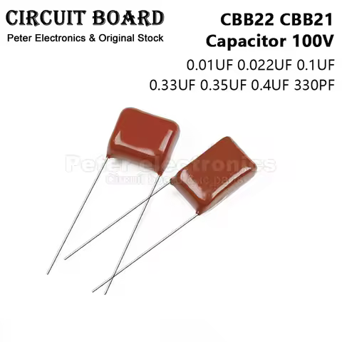 (10pcs) CBB22 CBB21 Capacitor 100V 0.01UF 0.022UF 0.1UF 0.33UF 0.35UF 0.4UF 330PF 223J 103J 104J 334