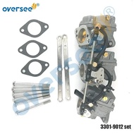 3301-9012 Carburetor Kit For Mercury Mariner 2T 70-75-80-90 HP 3cyl Outboard Engine