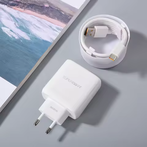 Original Realme Charger 65W EU SuperDart Fast Charge Power Adapter 6A Type C Cable for Realme GT Neo