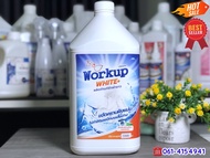 น้ำยาซักผ้าขาว 3.5L Workup ขนาดคุ้ม สูตรโรงแรม-รีสอร์ต ผ้าขาวทั่วไป เข้มข้น ไม่กัดผ้า