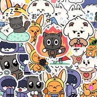 Korean Entertainment Merchandise 48 Pieces TXT Cartoon Animal Plastic Stickers High-Value Cui Ranjun