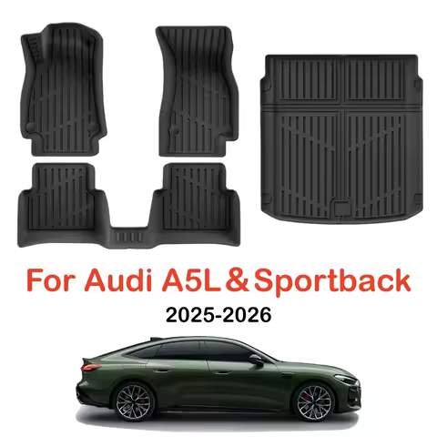 For Audi A5L 2025 2026 A5L Sportback TPE Car Floor Mats Trunk Mat Cargo Liner Trunk Liner Waterproof