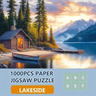 70X50CM 1000PCS 1.8mm Thick Paper Puzzle Adult Lakeside Puzzle Adult Challenge Perfect Collage
