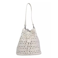 Et Cetera Tote Bag Perforated Off White With Inner Pouch