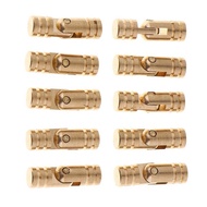 (DEAL) 10Pcs Retro Copper Cabinet Cupboard Hinge Wooden Box DIY Cylinder Shape Hinge