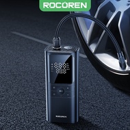 Rocoren Portable Wireless Inflator Pump Car Air Compressor Smart Digital Tire Pressure Detection Auto Tire Pump for Car Bike Motorcycle