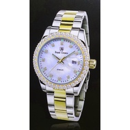 Royal Crown ( Royal Crown Watch ประดับเพชร CZ ของแท้ 100% ) นาฬิกาสำหรับผู้ชาย มาพร้อมสายแสตนเลส ขนา