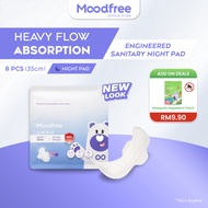 Moodfree Night Use Sanitary Pad 35cm | Women Period Pad | Tuala Wanita |卫生棉