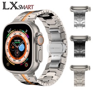 Suitable for Apple Iwatch8 Iron Man Stainless Steel Strap Apple watch9 ultra Metal Strap