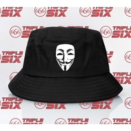 Anonymous Hacker Mask Bucket Hat