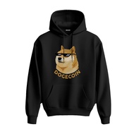 DOGECOIN Doge Meme Coin Sweater Fleece Hoodie Black Black Cloth