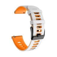 全城熱賣 - 適用於 Honor Watch GS 3 22mm混色硅膠錶帶（白+橙）
