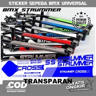 Transparent BMX Universal Strummer Cross 1.5 Frame BMX 18 20 Inch Bicycle Body Frame Decal