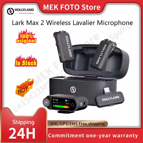 Hollyland LARK MAX 2 Professional Wireless Lavalier Mini Microphone for iPhone iPad Android Live Bro