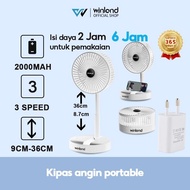 Winland COD Kipas angin portable /ukuran besar/ Lipat / Portable Bisu Usb Cas Putar Naik Dan Turun 1