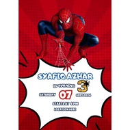 Birthday Card Spiderman|VirtualInvitation| Ecard online|Spiderman Harijadi Harilahir UlangTahun Kela