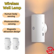 ☀️ 【2025 NEW】Motion Sensor Night Light | USB Rechargeable Wireless Wall Lamp | Color Changing Bedroo
