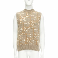 DIOR 2022 Travis Scott Cactus Jack 100% cashmere monogram sweater vest XXS