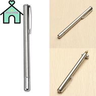 OTUINSG Pointer Pen, Lightweight Multi-functional Baton, Pointer Tool Silver Telescopic Ballpoint Pe