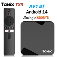 Tanix Tx5 Android 14 Av1 Smart Tv Box Amlogic S905y5 2g/16g Bt Tv Box Wifi 6 4k Hd Set Top Box Media