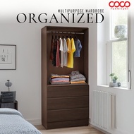 COCO 3 IN 1 Wardrobe Conbo Set / Almari Baju 9.5FT x 6FT / Space-Saving Wardrobe / Modern Minimalist