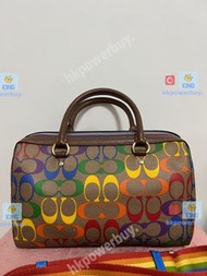 Coach Rowan Satchel Rainbow392
