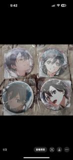 全新未拆 刀劍神域 電擊文庫30週年 桐人75mm大吧唧徽章 襟章