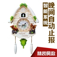 Creative European Style Living Room Wall Clock Cuckoo Wall Clock Timekeeping Cuckoo Clock Mute Bedro