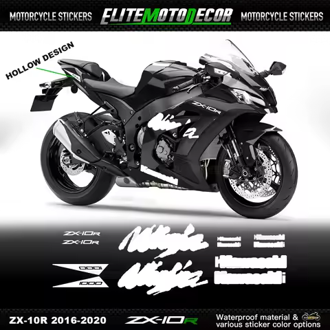 for Kawasaki ZX-10R ZX10R Ninja10R 2016-2020 motorcycle full fairing sticker Ninja logo sticker 2017