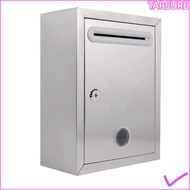 TARSUR Letter Box, 3 Sizes Stainless Steel Mailbox, Portable with Locks Waterproof Ballot Box Outdoo