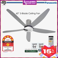 Panasonic  F-M15H5VBSRH / F-M15H5VBSQH Ceiling Fan 60 Inch ECONAVI 5-Blade  DC Motor FM15H5VBSRH / F