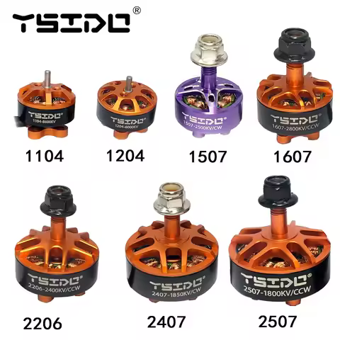 YSIDO 1104 1204 1507 1607 2205 2206 2407 2507 Brushless Motor for RC FPV Racing Drone Accessories