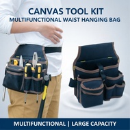 Multi Pockets Tool Bag Waist Hanging Pack Multifunctional Adjustable Tool Belt Waist Pouch<LK4.16>