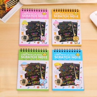 Buku Sketsa  Warna-warni Grafiti Kertas Mini Tulis Gores Gambar DIY Scratch Paper Note Black Cardboa