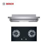 Bosch Bundle DHI923GSG +  PBD7231SG Built In Stainless Steel Telescopic Slimline Kitchen Hood 90cm width + 2 Burner Gas Hob, Town Gas  2 years local warranty